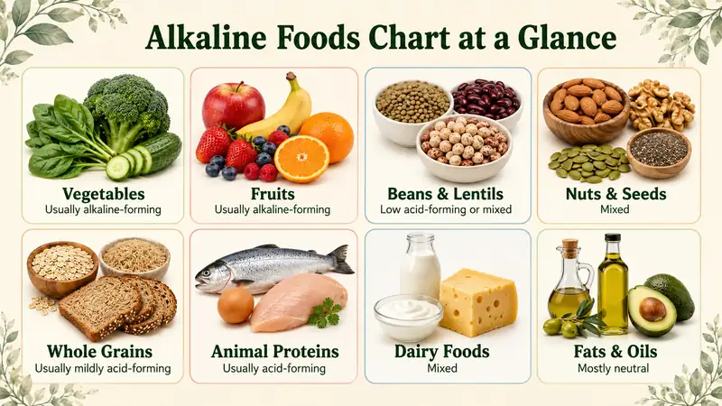 Alkaline Foods Chart at a Glance