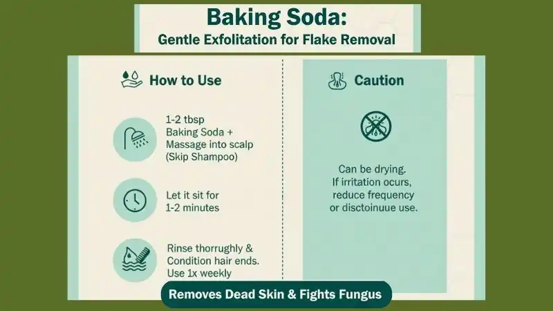 Baking Soda Gentle Exfoliation for Flake Removal
