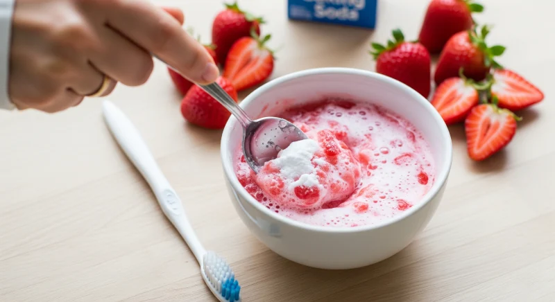 Baking Soda & Strawberry Paste