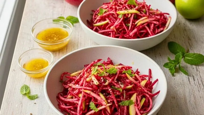 Simple Grated Beet & Apple Salad