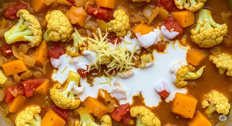 Cauliflower Curry with Butternut Squash