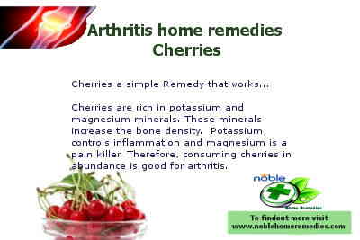 Cherries home remedy for Arthritis