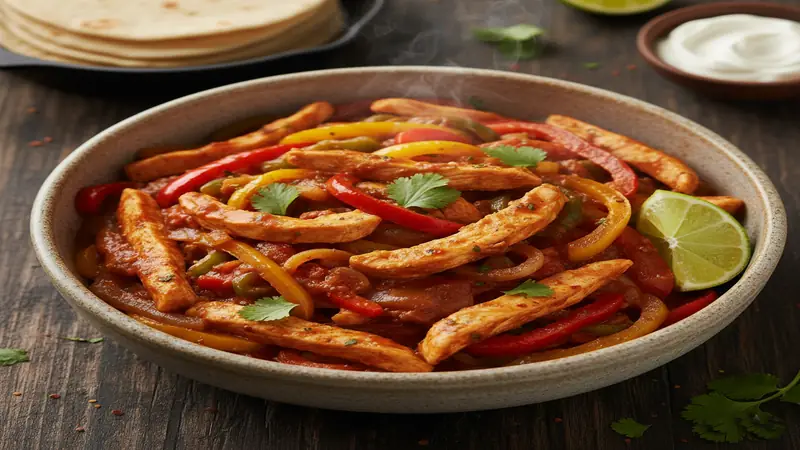 Chicken Fajita Crockpot Bowls