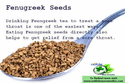 Fenugreek Seeds cures sore throat