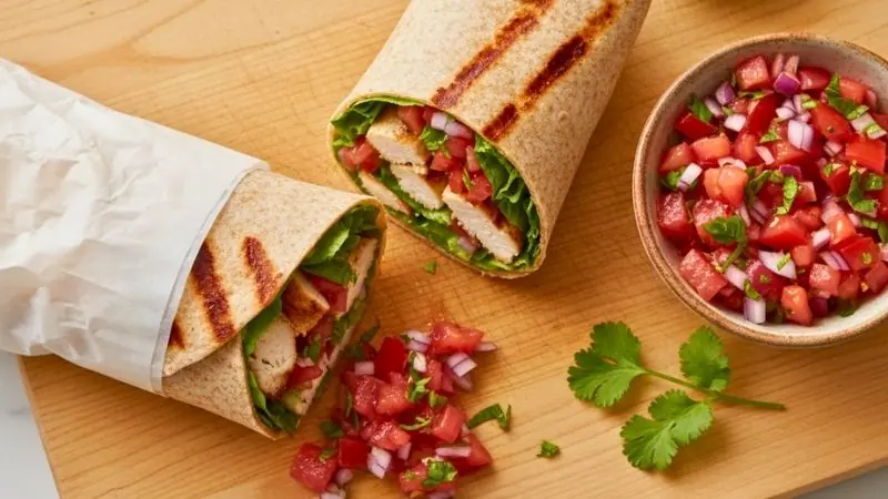 Grilled Chicken Wraps with Homemade Salsa