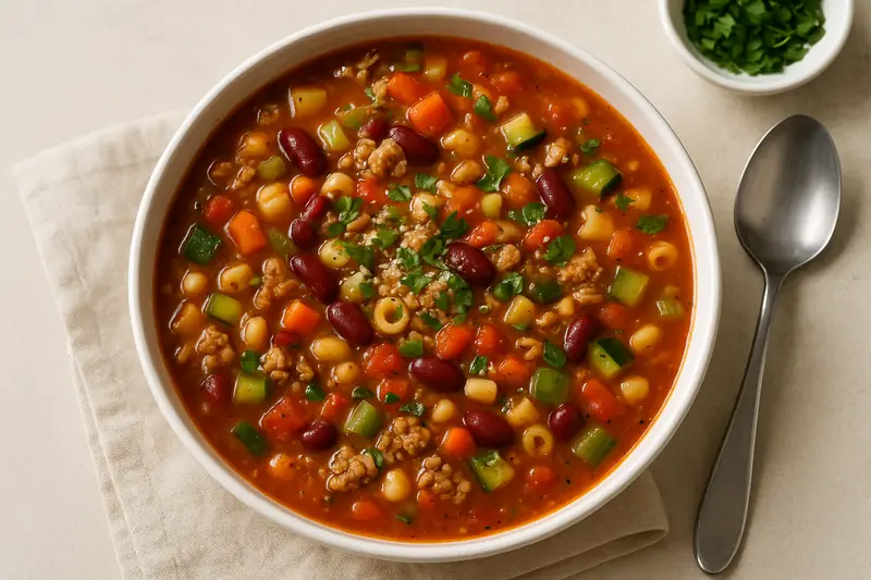 High Protein Minestrone Soup