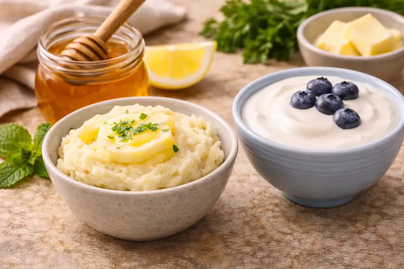 Honey Mashed Potatoe and Yogurt 