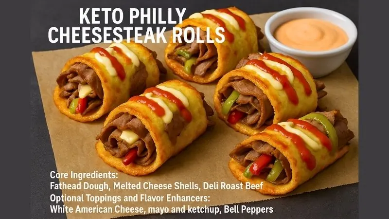 Keto Philly Cheesesteak Roll essential ingredients