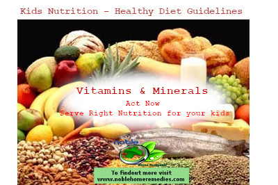 Kids Nutrition – Healthy Diet Guidelines - Vitamins and Minerals