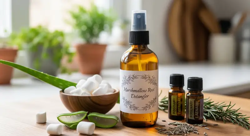 Marshmallow Root DIY Sprays for Hair Detangler at Home