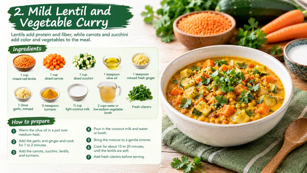 Mild Lentil and Vegetable Curry Recipe