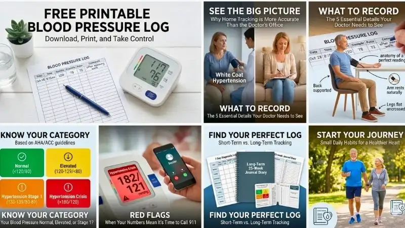 Printable Blood Pressure Log and Tracker