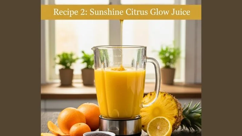 Recipe 2: Sunshine Citrus Glow Juice