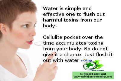 Remove cellulite by drinking lots of water