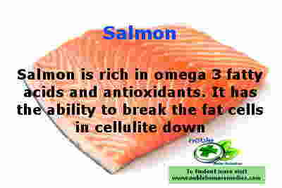 Salmon Omega fat 3 breaks Cellulite fat