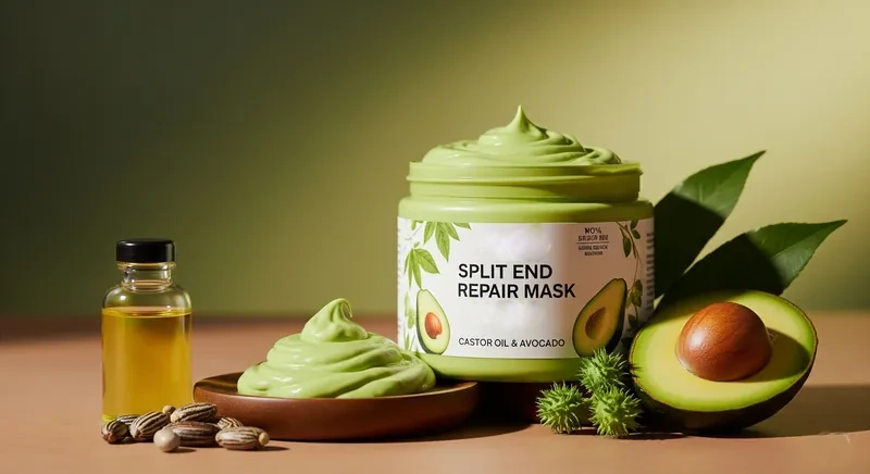 Split Ends: Castor Oil and Avocado Hair Mask
