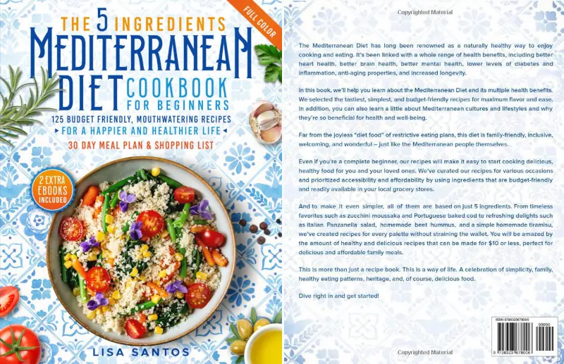 The 5 Ingredients Mediterranean Diet Cookbook for Beginners