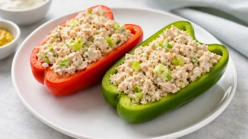 Tuna Salad Stuffed Bell Peppers