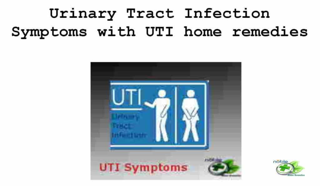 Urinary Tract Infection Symptoms with UTI home remedies