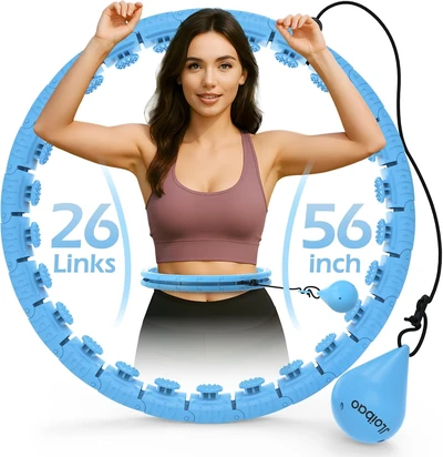 Weighted Hula Circle with 26 Links(56 Inch) for Adults Weight Loss