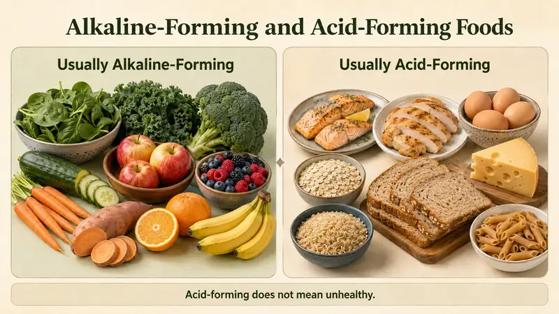 alkalinem forming vs acid forming foods