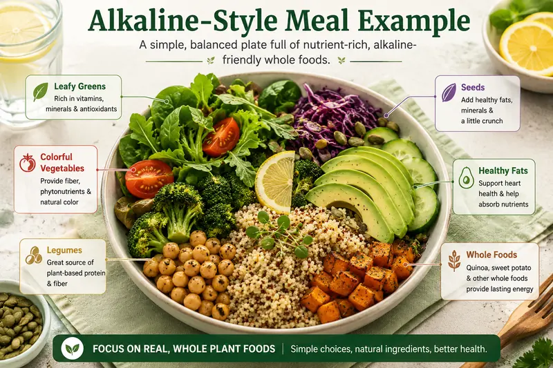 alkaline style meal example buddha bowl