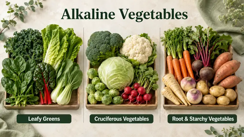 alkaline vegetables by category
