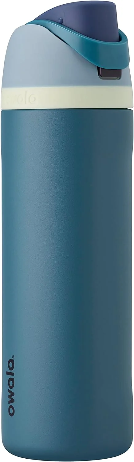 Owala FreeSip Insulated Stainless Steel Water Bottle with Straw for Sports and Travel, BPA-Free, 24-oz