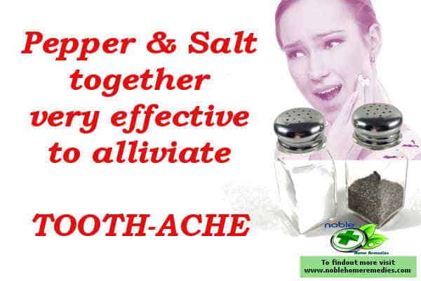 the best natural pain relief for toothache - pepper and salt