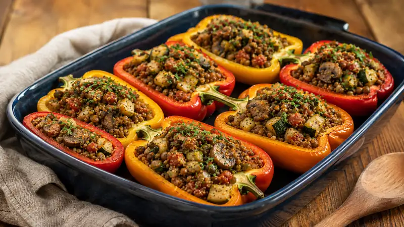 vegetable stuffed bell peppers
